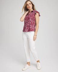 Chico's Clothing Zenergy® UPF Printed Polo Top