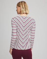 Chico's Clothing Zenergy® Soft Brushed Striped Top