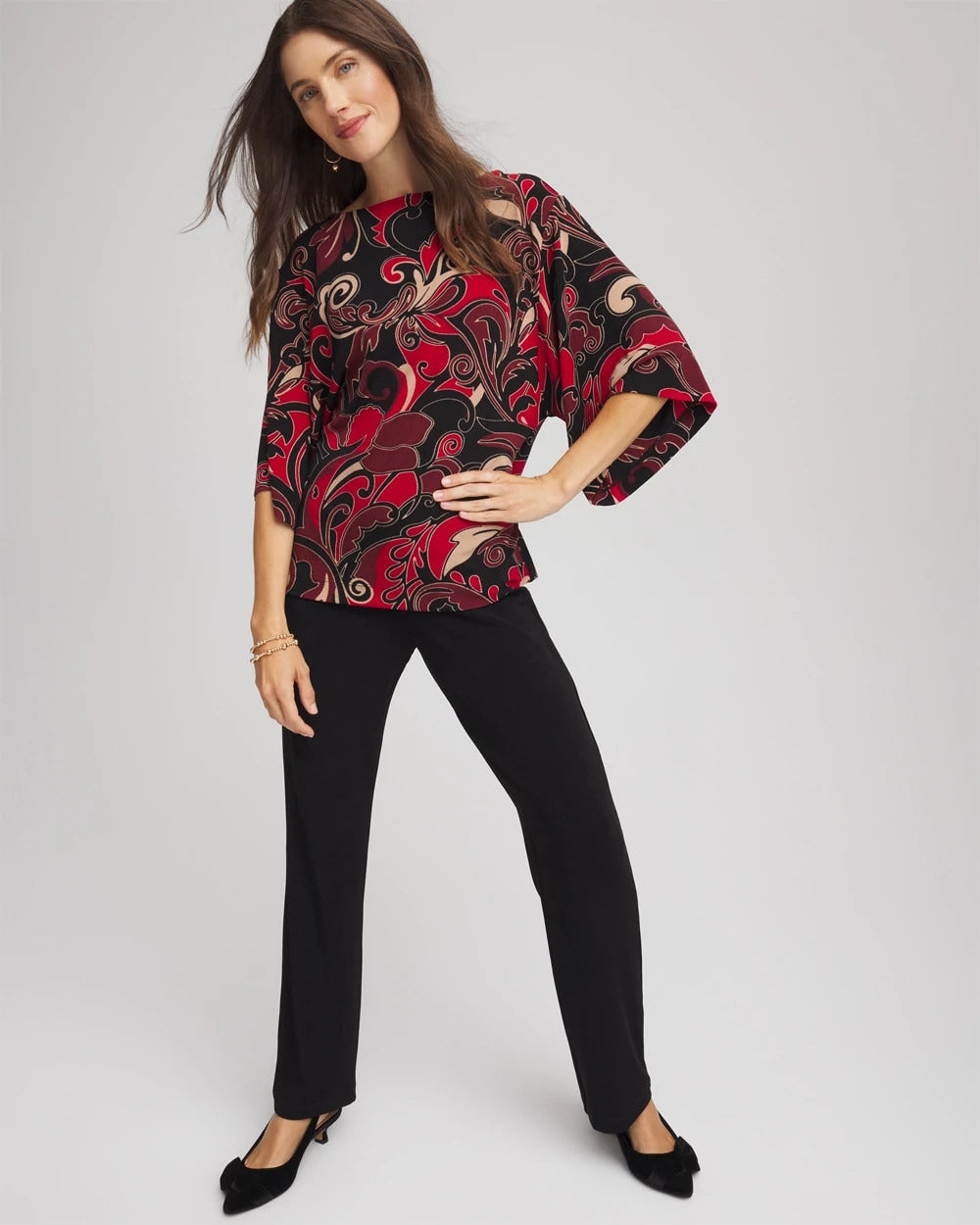 Chico's Clothing Travelers™ Kimono Sleeve Party Top