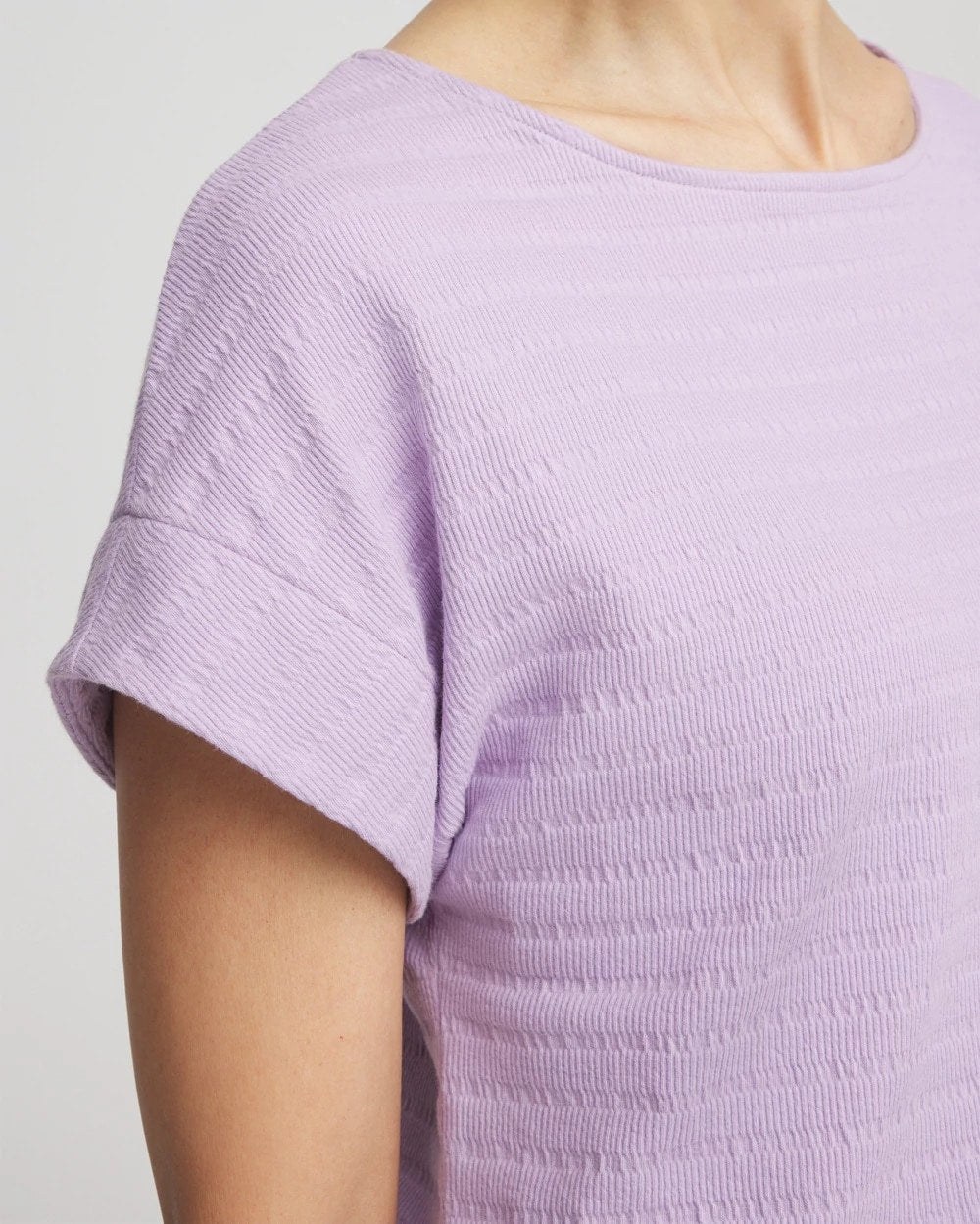 Chico's Clothing Cap Sleeve Textured Tee