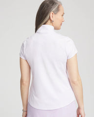 Chico's Clothing Zenergy® Striped UPF Short-Sleeve Top