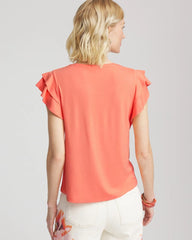 Chico's Clothing Touch of Cool™ Flutter Sleeve Tee