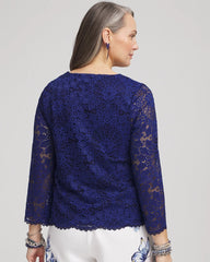 Chico's Clothing Scalloped Hem Lace Top