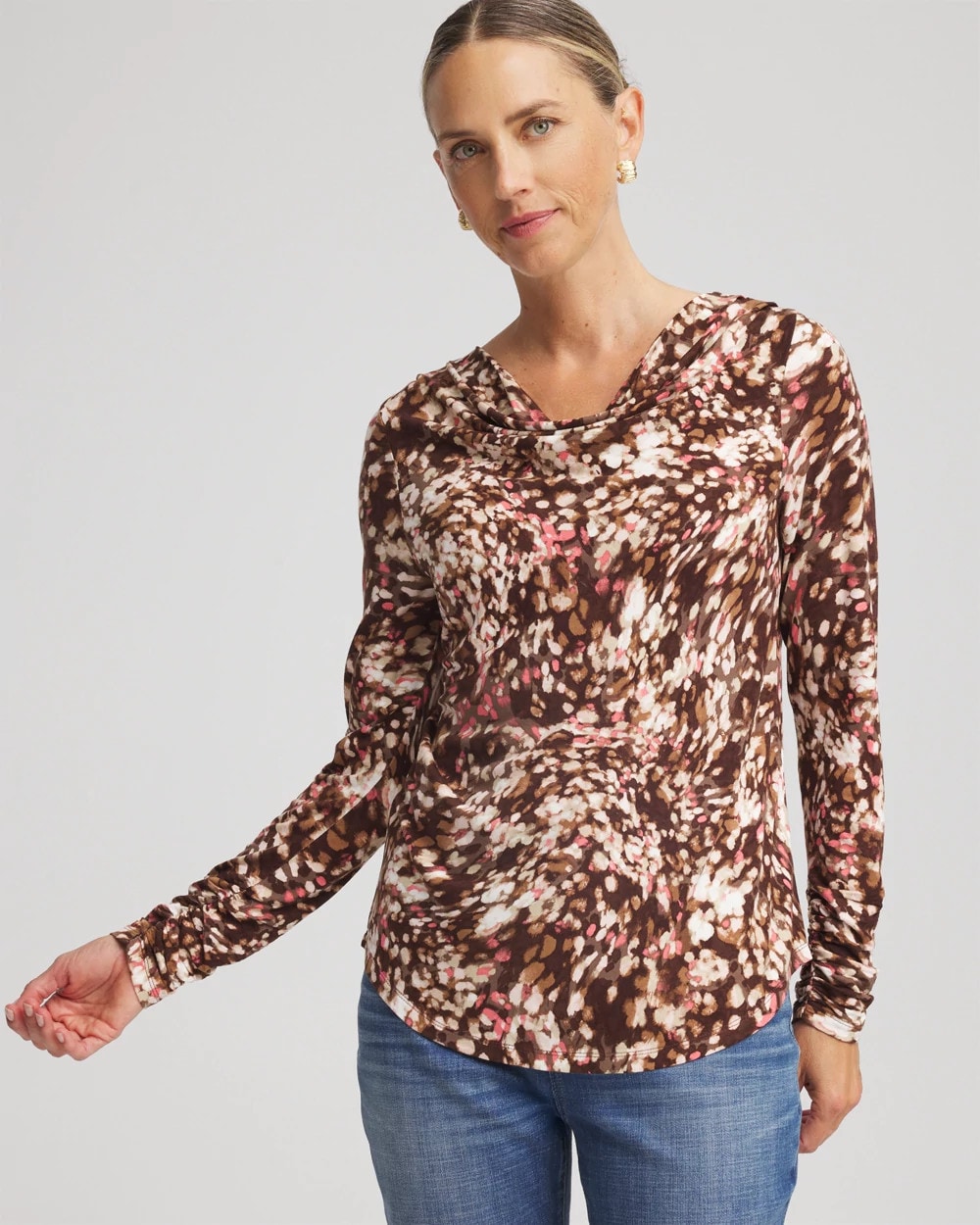 Chico's Clothing Touch of Cool™ Cowlneck Tee