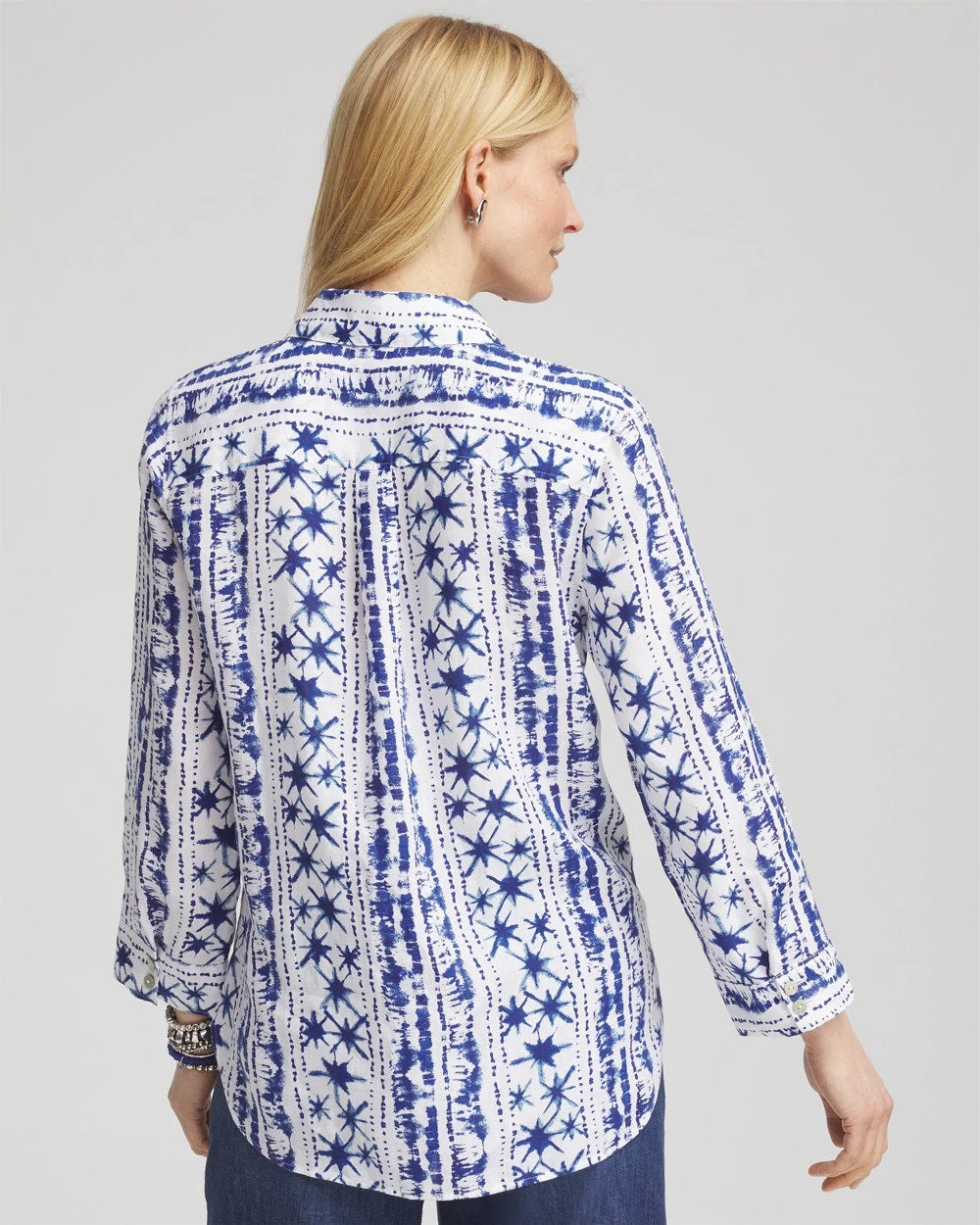 Chico's Clothing No Iron™ Star Print Linen Shirt