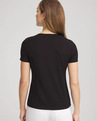 Chico's Clothing Jersey Knit Ruched Front Tee