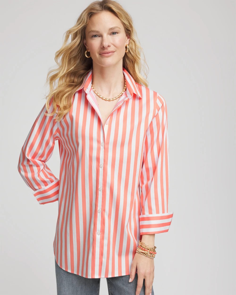 Chico's Clothing No Iron™ Vacation Stripes Shirt
