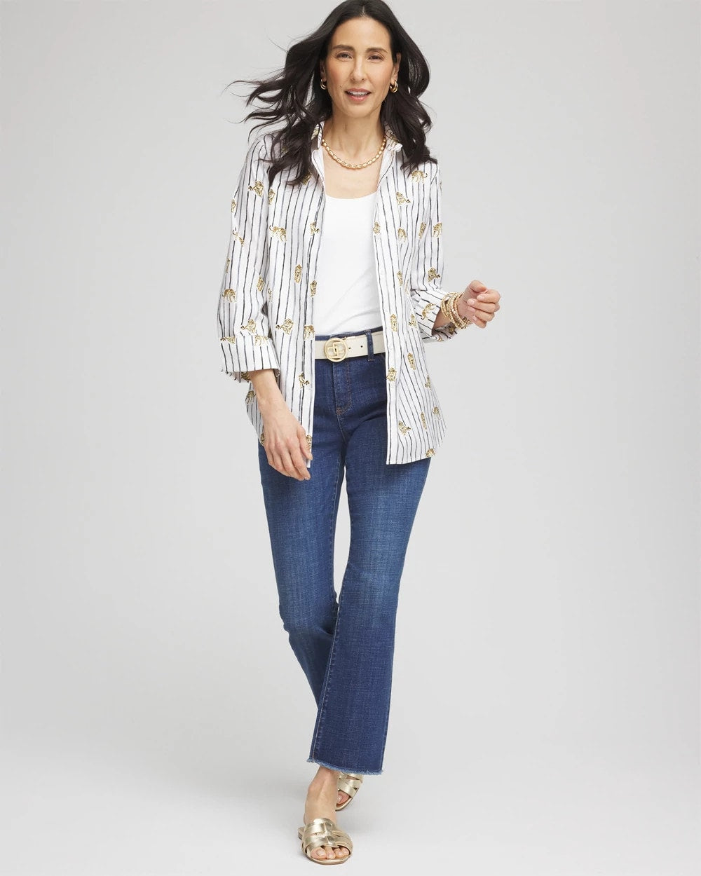 Chico's Clothing No Iron™ Leopard Graphic Shirt