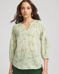 Chico's Clothing Lurex Stripe Cotton Blouse