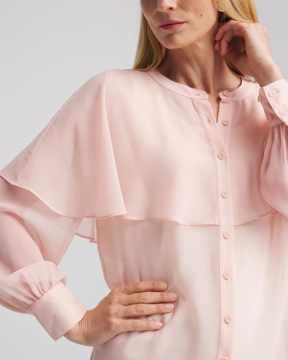 Chico's Clothing Georgette Cape Blouse