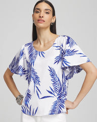 Chico's Clothing Flutter Sleeve Satin Top