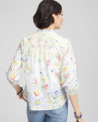 Chico's Clothing Floral Billow-Sleeve Blouse