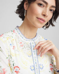 Chico's Clothing Floral Billow-Sleeve Blouse