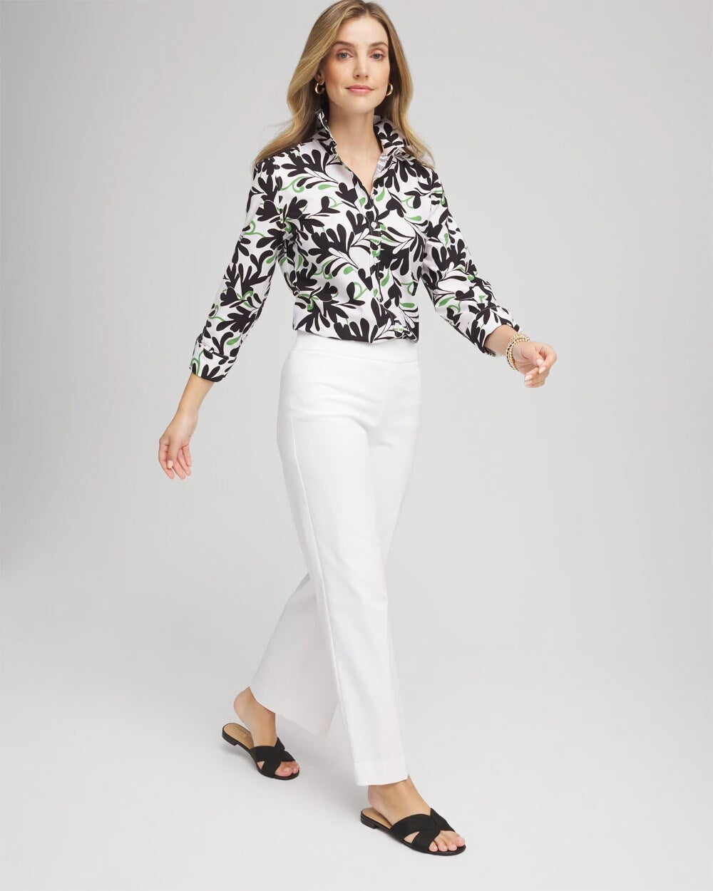 Chico's Clothing No Iron™ Abstract Floral Shirt