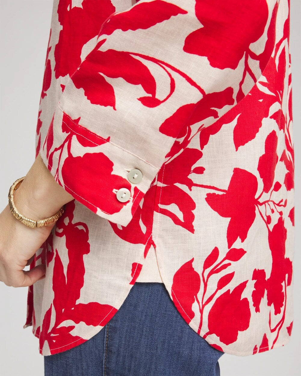 Chico's Clothing No Iron™ Floral Linen Shirt
