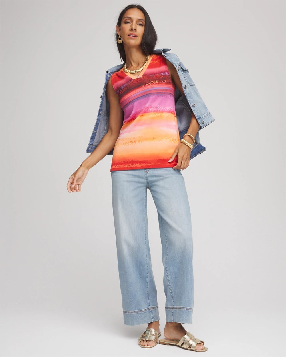 Chico's Clothing Rio Sunset Sleeveless Tank