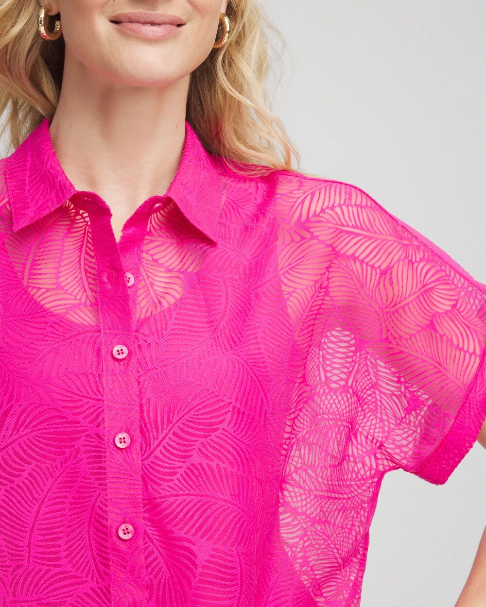 Chico's Clothing Deco Burnout Shirt