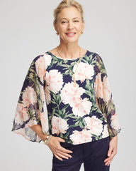 Chico's Clothing Georgette Angel-Sleeved Top