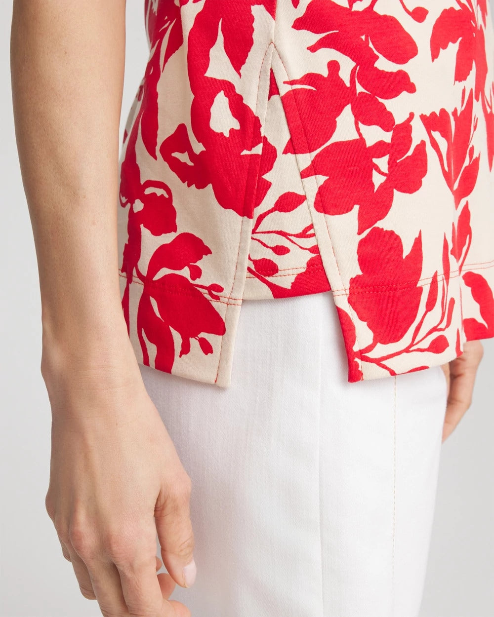 Chico's Clothing Floral Sleeveless V-Neck Tunic