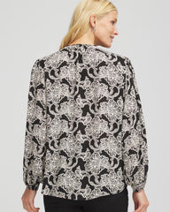 Chico's Clothing Caviar Bead Georgette Blouse