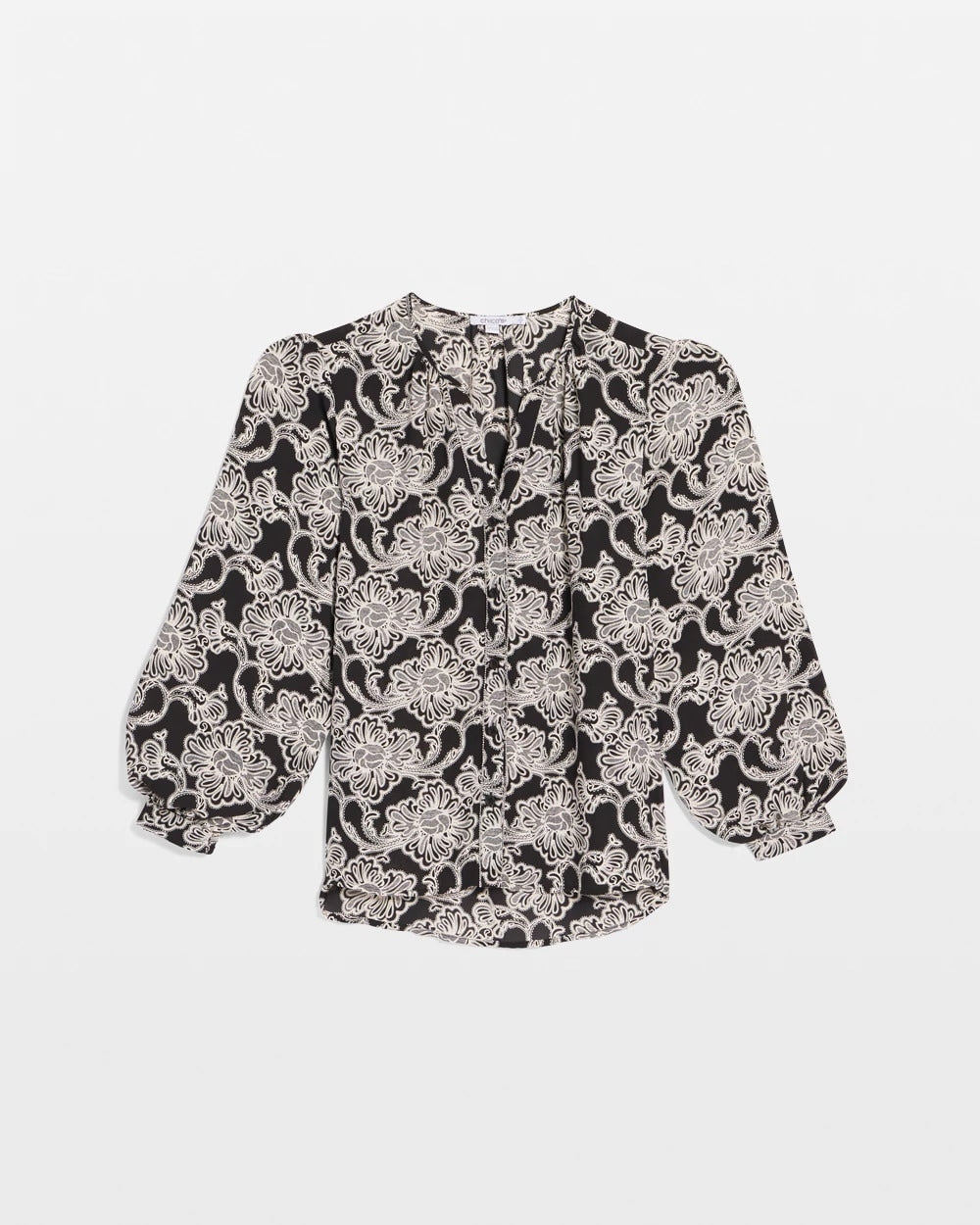 Chico's Clothing Caviar Bead Georgette Blouse