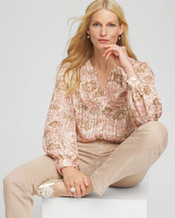 Chico's Clothing Revival Bloom Chiffon Blouse