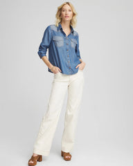 Chico's Clothing Tencel™ Colorblock Classic-Fit Shirt