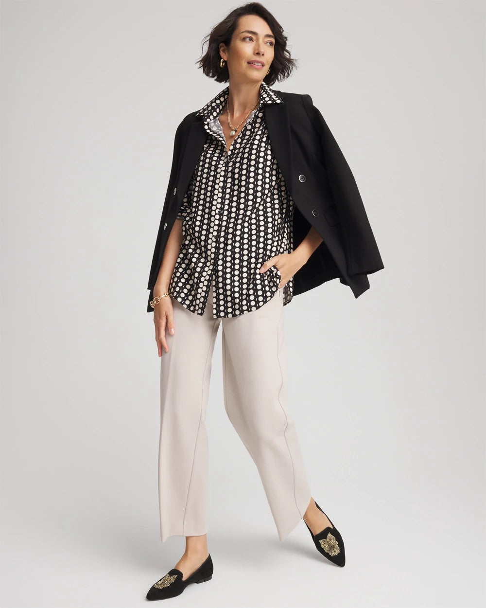 Chico's Clothing No Iron™ Printed Sateen Shirt