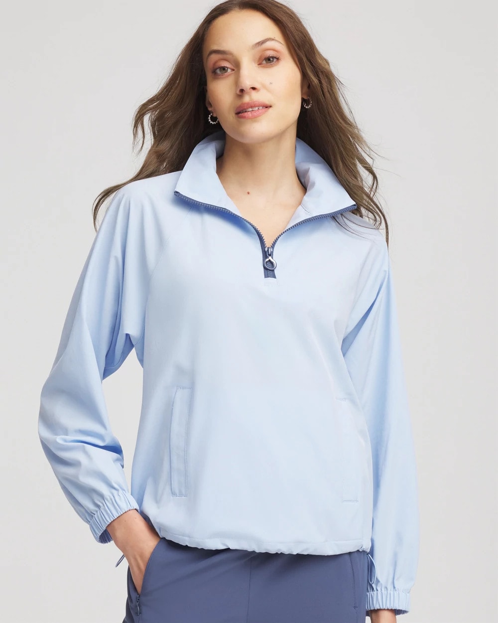 Chico's Clothing Zenergy® UPF Half-Zip Mockneck Top