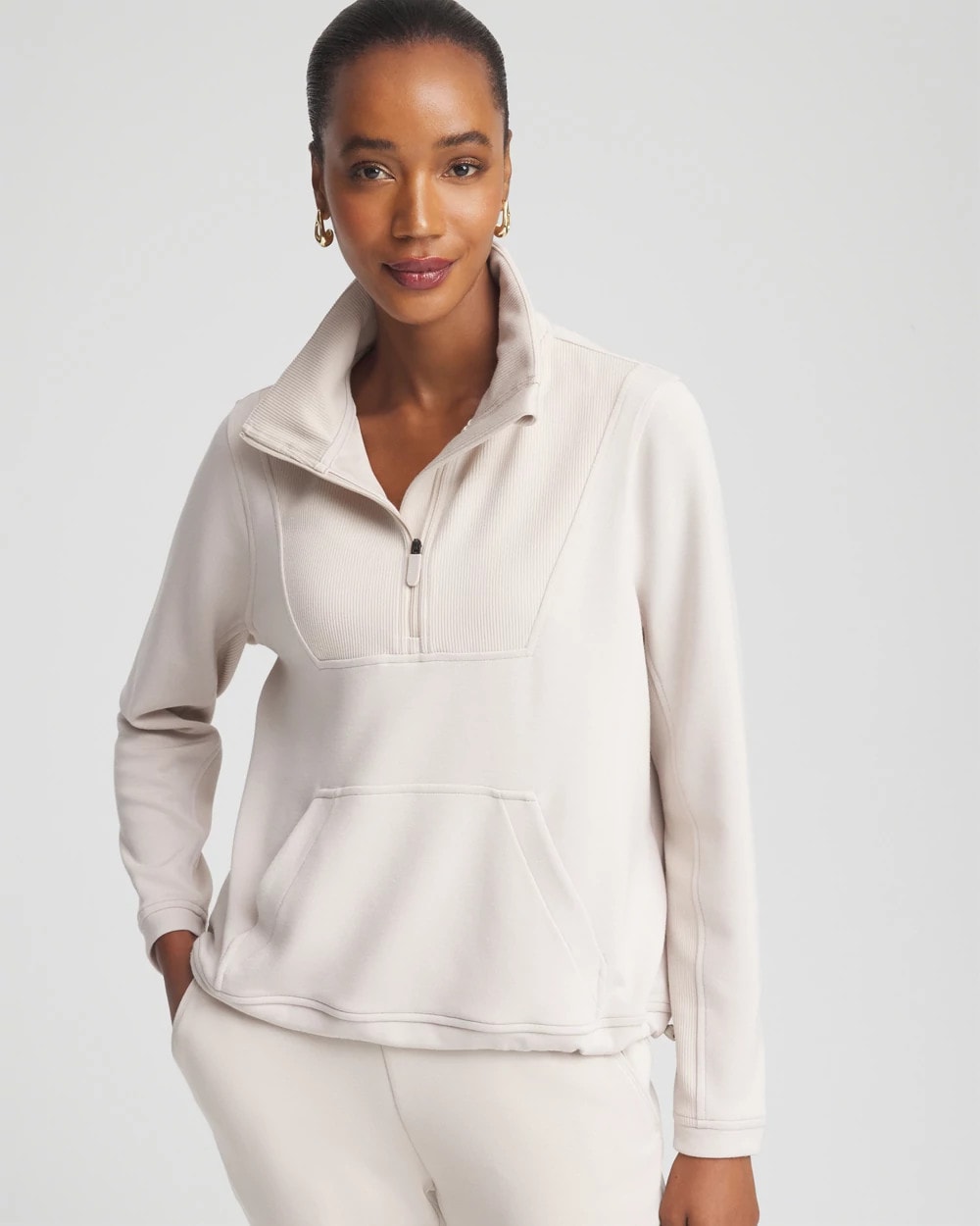 Chico's Clothing Zenergy® Ribbed Sweatshirt