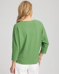 Chico's Clothing Textured Wedge Top