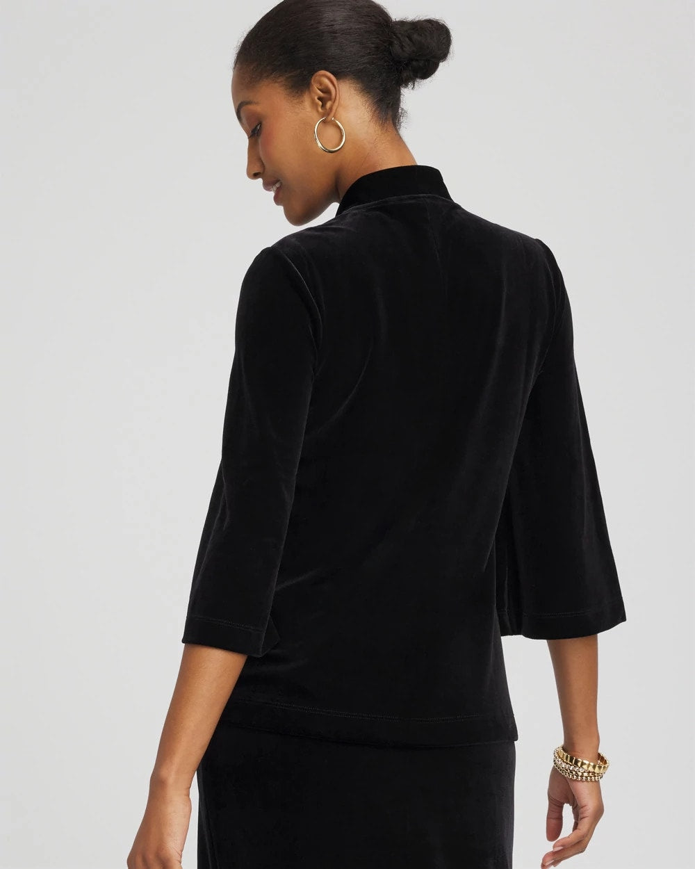 Chico's Clothing Travelers™ Velvet V-Neck Kimono Sleeve Top