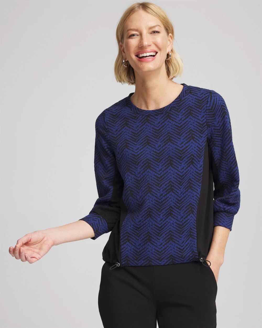 Chico's Clothing Zenergy® Jacquard Bungee Top