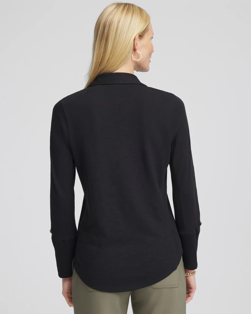 Chico's Clothing Collared Henley Shirt