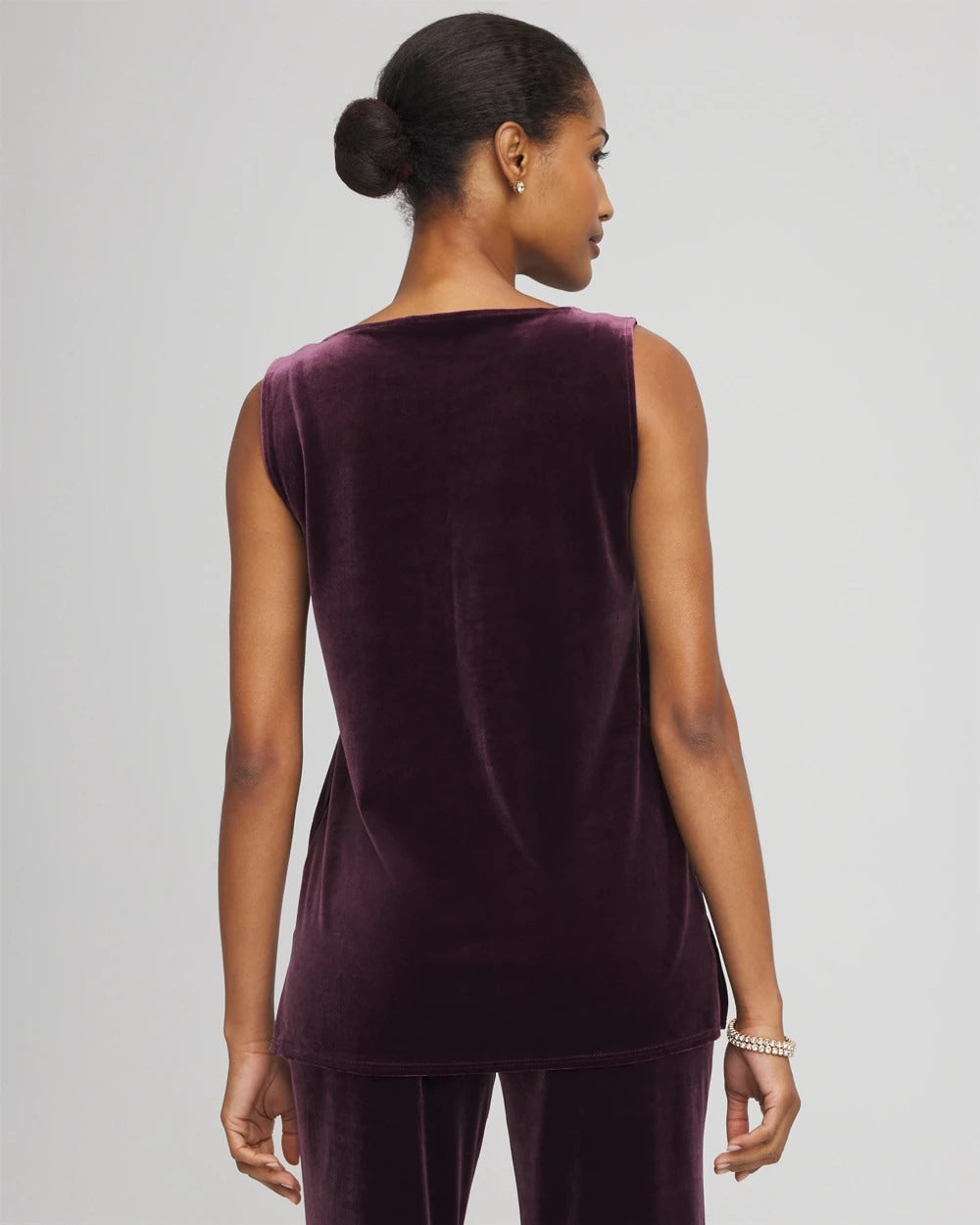 Chico's Clothing Travelers™ Velvet Side-Slit Tank