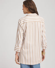 Chico's Clothing No Iron™ Neutral Striped Tunic