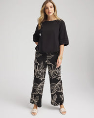 Chico's Clothing Boatneck Bubble-Hem Top