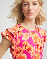 Chico's Clothing Touch of Cool™ Tropical Flutter Sleeve Tee