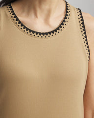 Chico's Clothing Contrast-Trim Ribbed Cotton Tank Top