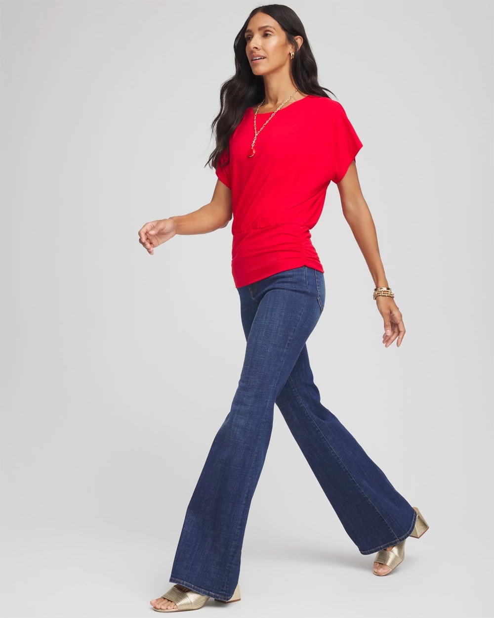 Chico's Clothing Touch of Cool™ Ruched Banded Hem Top