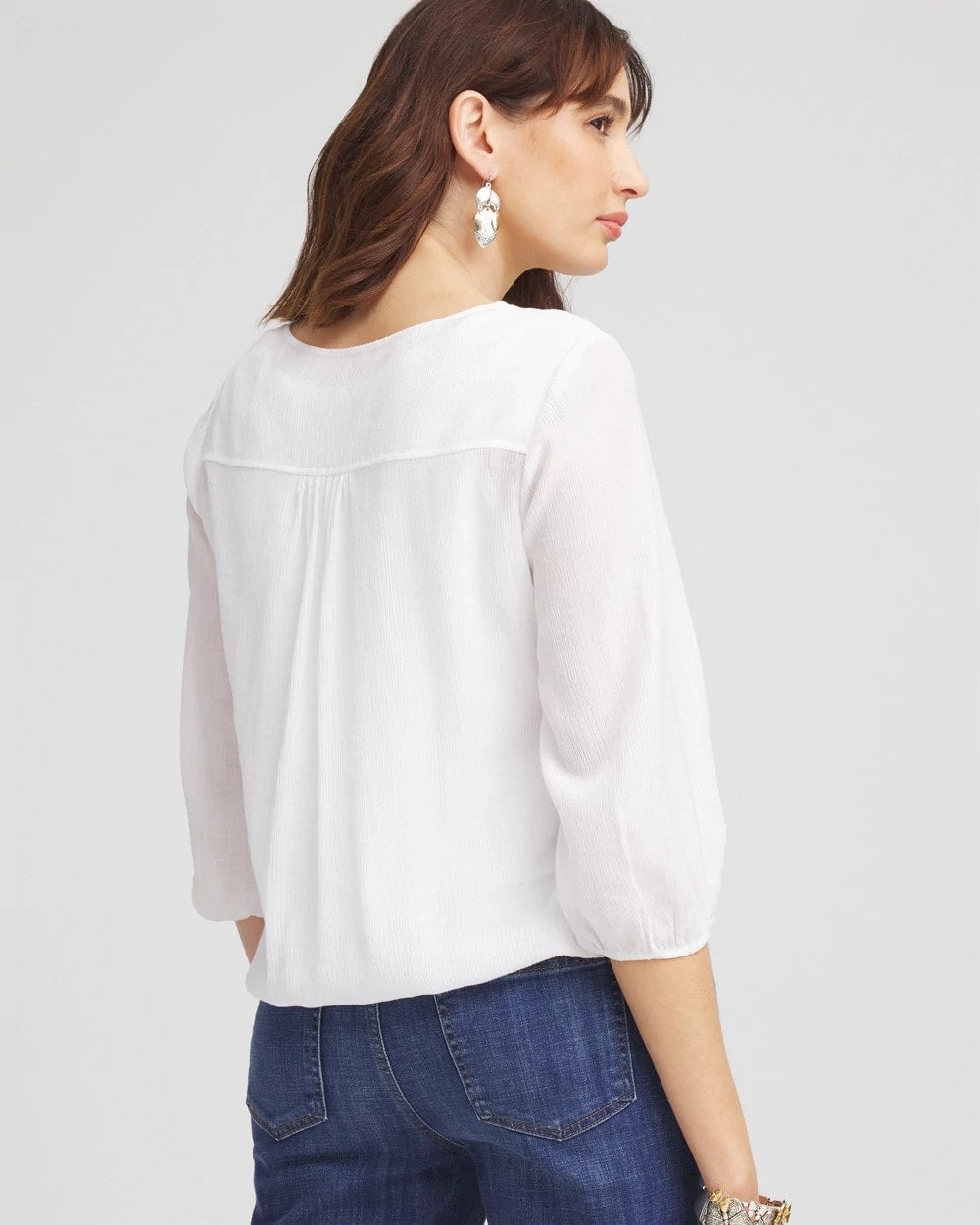 Chico's Clothing Embroidered Cutout Blouse