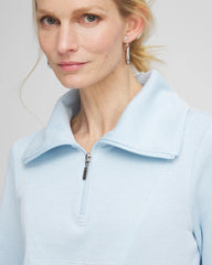 Chico's Clothing Zenergy® Beach Slub Half-Zip Pullover Top