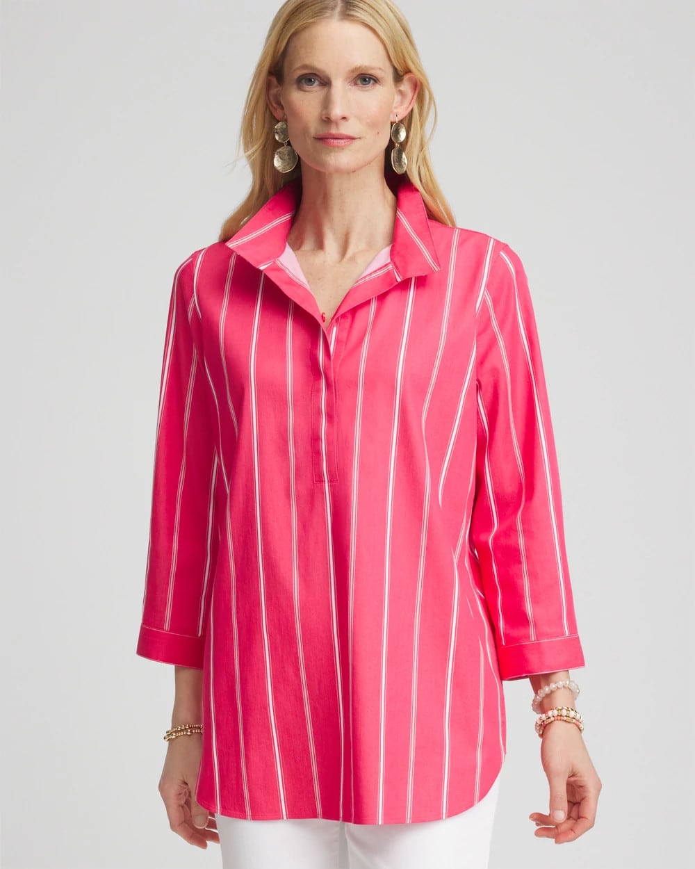 Chico's Clothing No Iron™ Stretch Stripe Tunic