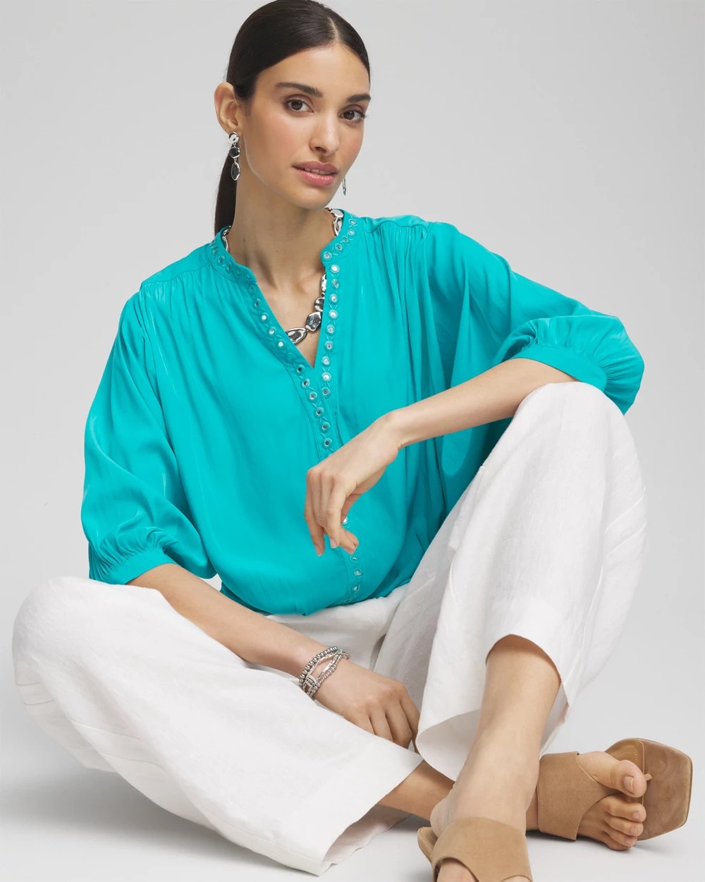 Chico's Clothing Batwing Sleeve Top