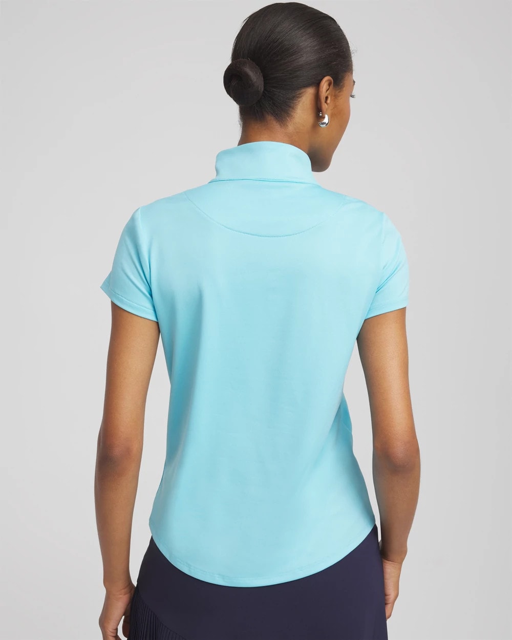 Chico's Clothing Zenergy® UPF Mockneck Short-Sleeve Top