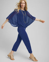 Chico's Clothing Travelers™ Collection Bubble Hem Chiffon Blouse