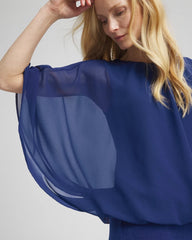 Chico's Clothing Travelers™ Collection Bubble Hem Chiffon Blouse