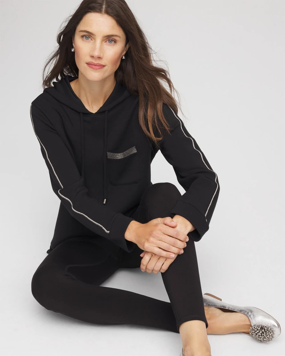 Chico's Clothing Zenergy® Caviar Bead Sweatshirt