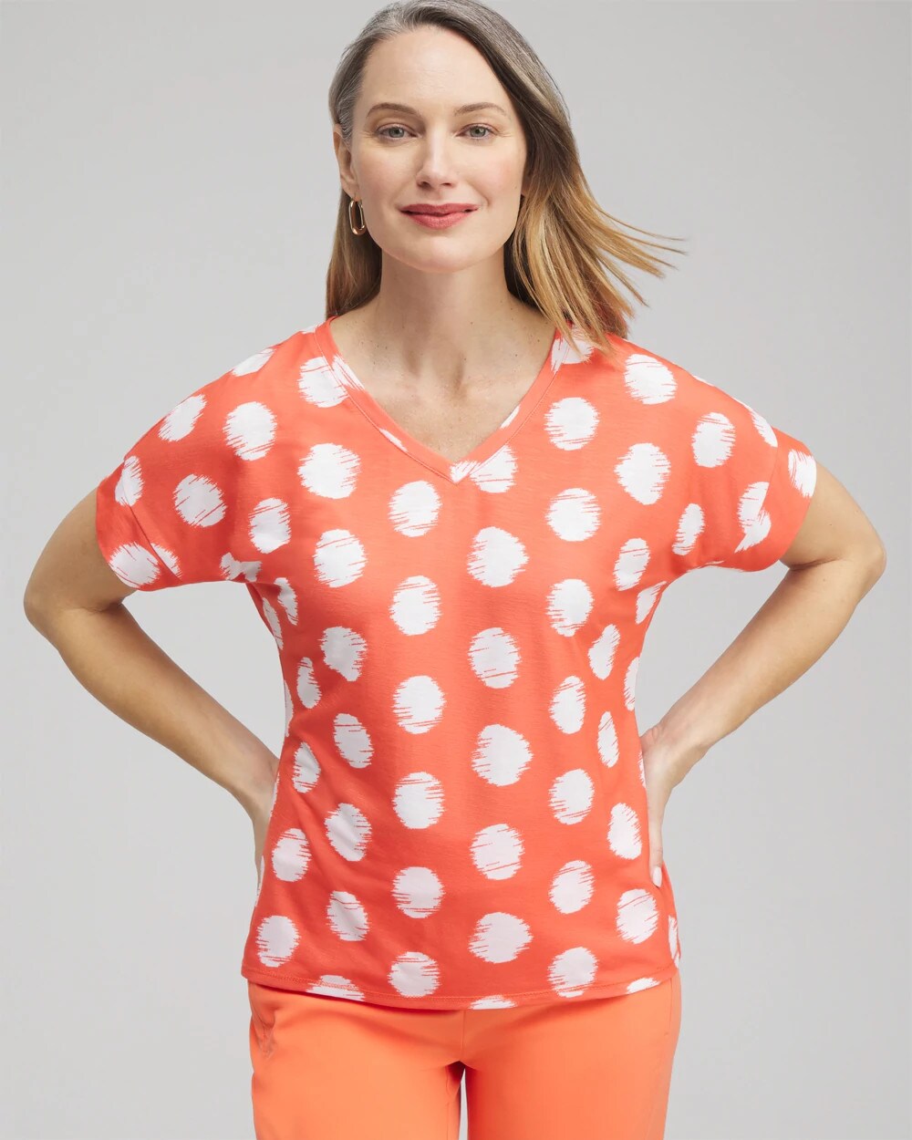 Chico's Clothing Zenergy® Dots Drop Shoulder Tee