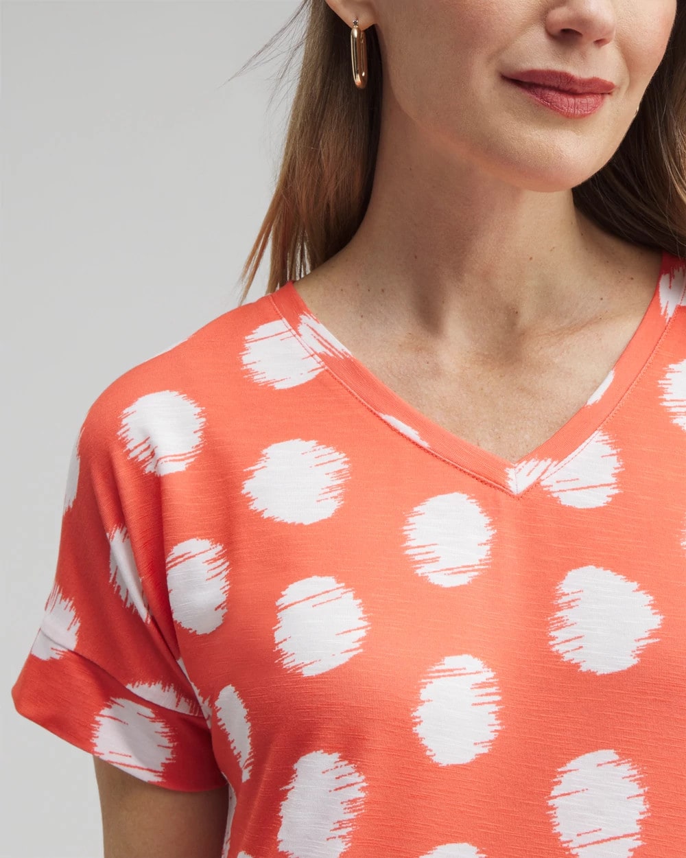 Chico's Clothing Zenergy® Dots Drop Shoulder Tee